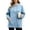 c03Light Blue, variant on JGGSPWM Women's Denim Pullover Loose Tops with Pockets Oversized Quarter Zip Vintage Distressed Sweatshirt Long Sleeve Jean Top Blue XL