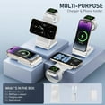 thumbnail image 2 of Magnetic Wireless Charger Stand, 3 in 1 Foldable Wireless Charging Station, Travel Charger for Multiple Devices for iPhone 16 15 14 13 12 Series, Apple Watch Ultra/9/8/7/6/5/4/3/2, AirPods,White, 2 of 6