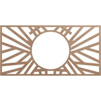 Ekena Millwork 38"W x 19"H x 14 1/4"ID x 3/8"T Hoover Wood Fretwork Pierced Ceiling Medallion, Wood