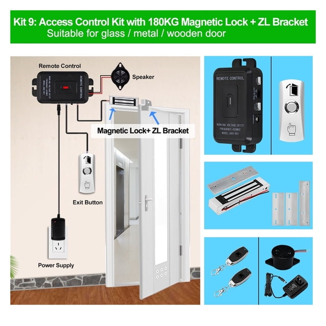 Wireless Access Controller System Kit Remote Control Door Opener Household Electric Lock ,Long Lasting