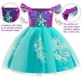 thumbnail image 5 of Mermaid Princess Costume Girls Dress Halloween Birthday Outfit Cosplay Costume, 5 of 6