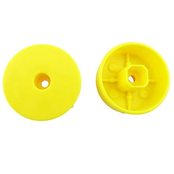 Mattel Replacement Parts for Fisher-Price Activity Toys ~ Fisher-Price 3-in-1 Sit, Stride & Ride Lion - DHW02 ~ Replacement Parts Bag - Contents: 2 Yellow Hubs