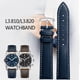 thumbnail image 2 of Correa de piel de vaca de 20 mm, 21 mm y 22 mm para Longines Pioneer Machinery L3.810/L3.820 Series Correa de reloj de cuero liso para hombre Tudor Citizen, 2 of 5
