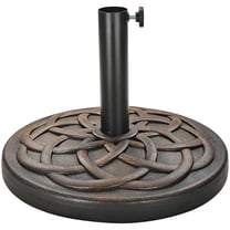 Elevon 35 Pound Heavy Duty Round Outdoor Umbrella Base for Garden and Patio, Bronze