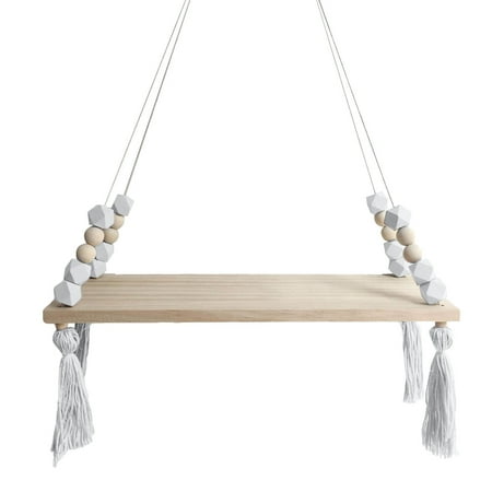 

Nursery & Kids Decor Tassels Storage Shelf Rack Wall Hanging Wood Toys Model Baby Kid Room Furnish Artic Home Decoration