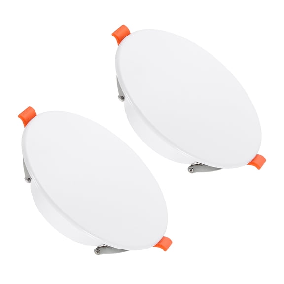 134mm / 5.3" Diameter Spring Ceiling Hole Cover Plate, 2 Pack Downlight Hole Trim Wall Mount Decorative Cap Access Panel for 2-3.3" Round Ceiling and Wall Openings, White