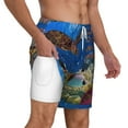 thumbnail image 3 of Balery Colorful Coral Reef Mens Swim Trunks Swim Shorts for Men Quick Dry Inseam Beach Shorts with Compression Liner Pocket-3X-Large, 3 of 9