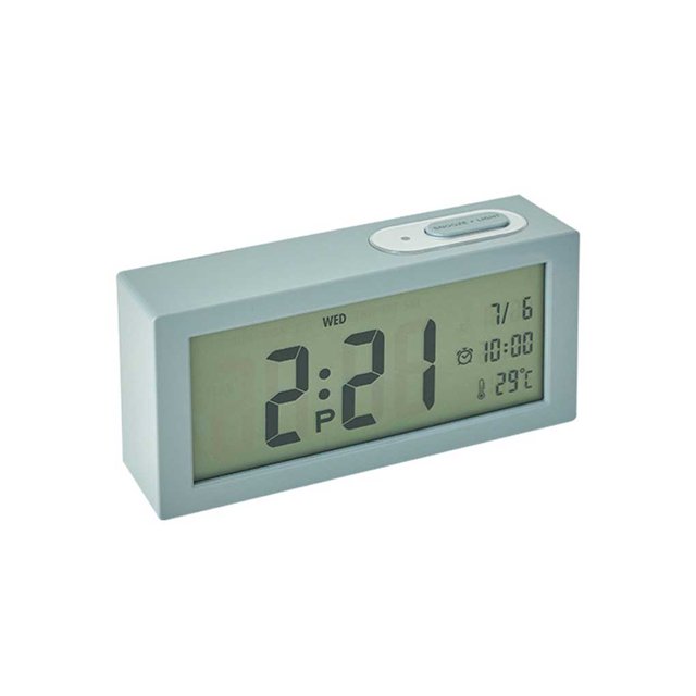 Cateissary Despertador eléctrico LCD con calendario Relojes de escritorio digitales Medidor de humedad Termómetro moderno a Electrodomésticos Gris Cateissary HA082672-01