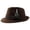 Coffee, variant on MEICHEN Solid Color Panama Hat for Women Stylish Bow Feather Fedora Hat Women's Accessories Church Hat