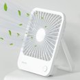 thumbnail image 1 of Desk Fan Battery Rechargeable, 4500mAh 180°Foldable Portable Personal Fan, 4 Speeds Adjustable Long Battery-life for Home Office Travel Outdoor Gifts for Women Men-White, 1 of 5