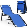 thumbnail image 1 of Tumbona Plegable Costway Playa portátil Reclinable 4 posiciones azul 189 x 59 x 40 cm, 1 of 9