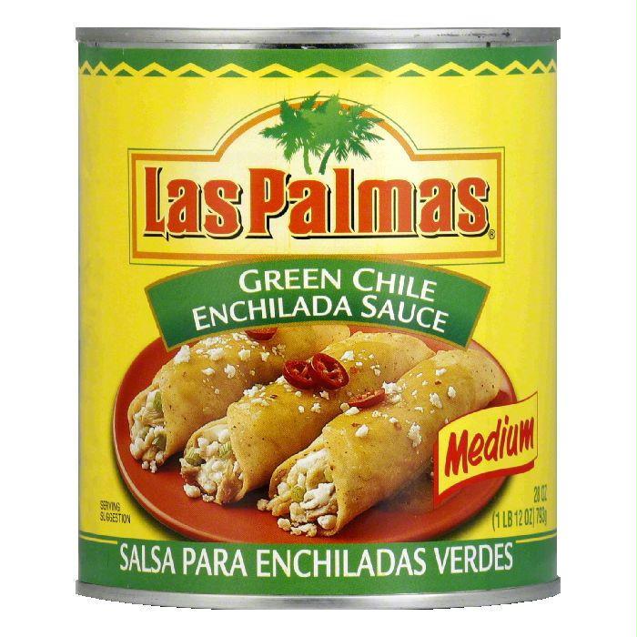 Las Palmas Enchilada Sauce Green Chile Medium, 28 OZ (Pack of 12
