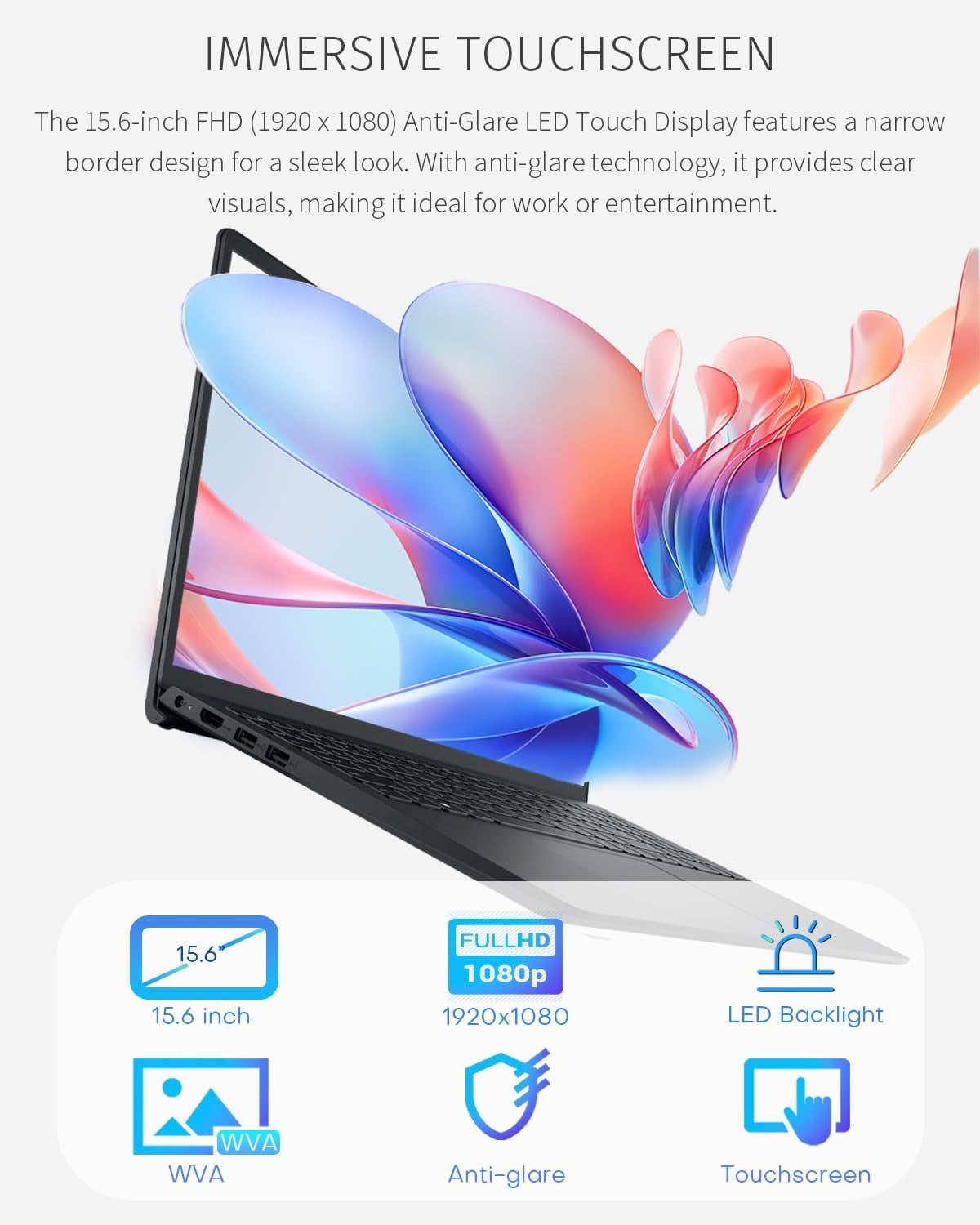 Dell Inspiron 15.6" FHD Touchscreen Business Laptop, Intel Core i7-1355U, 16GB, 1TB SSD, Black