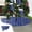 Blue, variant on 35in Christmas Tree Skirt and Matching Sock Set – Tree Bottom Decoration with Cut Slits, Elegant Holiday Decor for Christmas Parties, Living Room, Bedroom, and More