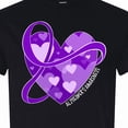 thumbnail image 4 of Inktastic Alzheimers Awareness Purple Ribbon Around Heart T-Shirt, 4 of 5