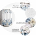 thumbnail image 5 of Blue Christmas Poinsettia Shower Curtain, Winter Eucalyptus Leaves Shower Curtains Set with Hooks, Waterproof Fabric Bathroom Curtains Decor Home Accessories,Stall 36 X 72 Inch, 5 of 7