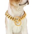 thumbnail image 2 of GHSDFBB Dogs Plated Gold Stainless Steel Curb Cuban Link Chain Necklace 12"-36" (12"), 2 of 7