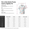 thumbnail image 7 of Naloa Colorful Seashells1 Men's Loose Fit Cuban Collar Short-Sleeve Shirt with Button-down and Chest Pocket for Everyday Wear Outings - Large, 7 of 7
