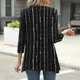 thumbnail image 4 of QQAMB 3/4 Sleeve Tunic Tops for Women Dressy Casual Crewneck Floral Printed Loose Blouse Flowy Shirts Black XL, 4 of 7