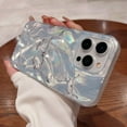 thumbnail image 3 of Butterfly Gradient Plating Silver Water Flow Laser Soft Case for iPhone (iPhone 12 Pro,Silver), 3 of 6