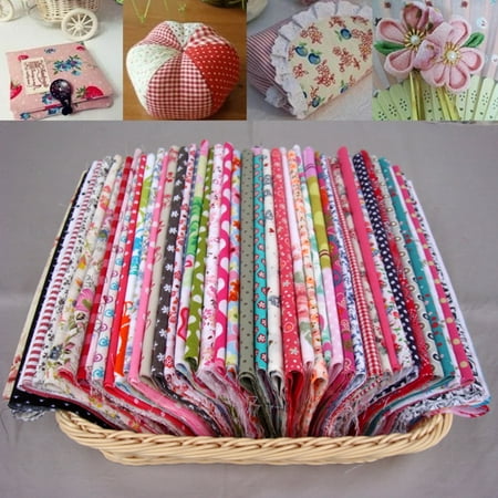 Meigar Pre-Cut Cotton Fabric Assorted Colors Floral Print Charm Quilt DIY Crafts Patchwork DIY Sewing Scrapbooking Quilting Dot Pattern