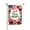 Color 8, variant on Jbralid Spring Garden Flag God Bless America Flag Flowers Hearts Linen Summer Garden Flags for Outside 12x18 inch