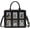 Brown, variant on Six-Grid Cat Pattern Bag, 3-Way Crossbody Shoulder Top Handle Purse, Embroidered Lightweight Handbag with Pockets for Women