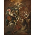 thumbnail image 2 of Francesco Solimena 20x24 Gold Ornate Framed and Double Matted Museum Art Print Titled - Saint Francis Refuses the Priesthood, a Bozzetto, 2 of 4