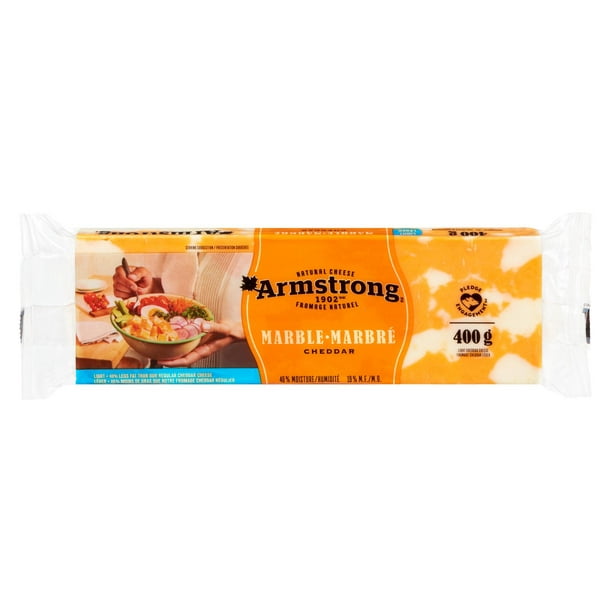 Fromage Cheddar marbré léger Armstrong 400g