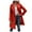 Red, variant on Trench Coat Women Fall Coats Women's Solid Color Thin Double Belted Windscreen Coat Loose Casual Windbreaker Coat