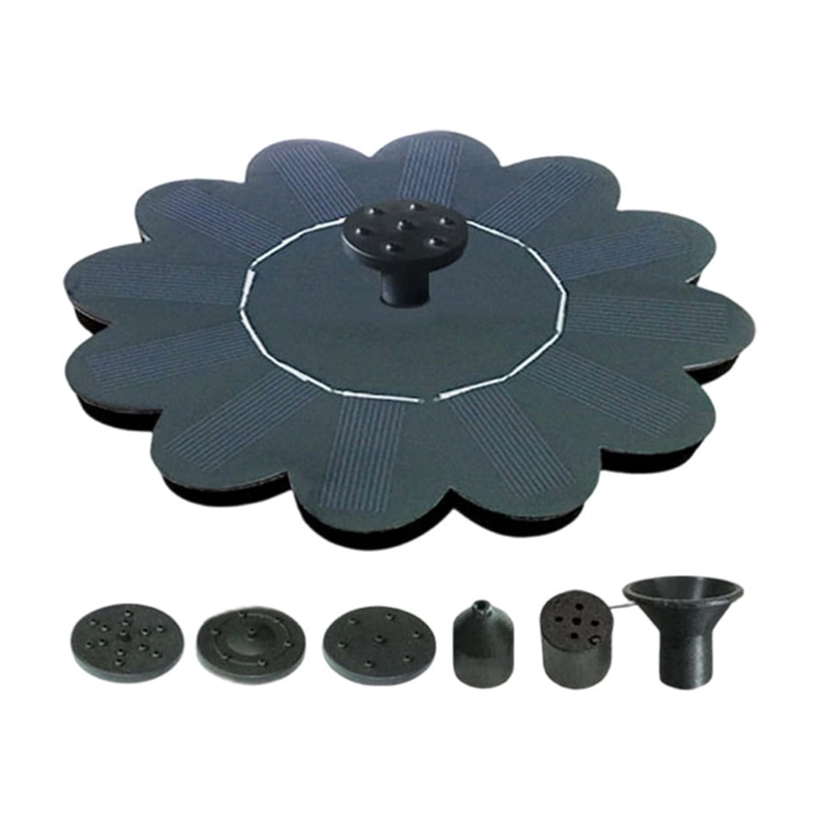 Eolstice Solar Water Pump, Solar-Powered Outdoor Fountain Spout with 5 Nozzles, Water Shortage Sensor and Filter, for Bird Bath Garden Pool Courtyard Decor