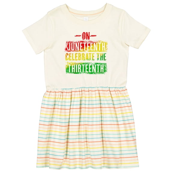 Inktastic On Juneteenth Celebrate the Thirteenth Girls Toddler Dress