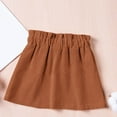 thumbnail image 7 of THDHVS Skirts for Girls,Girls Skirts,Girls' Spring Corduroy Solid Color Bow Breasted Half Length Skirt Brown 3-4 Years, 7 of 7