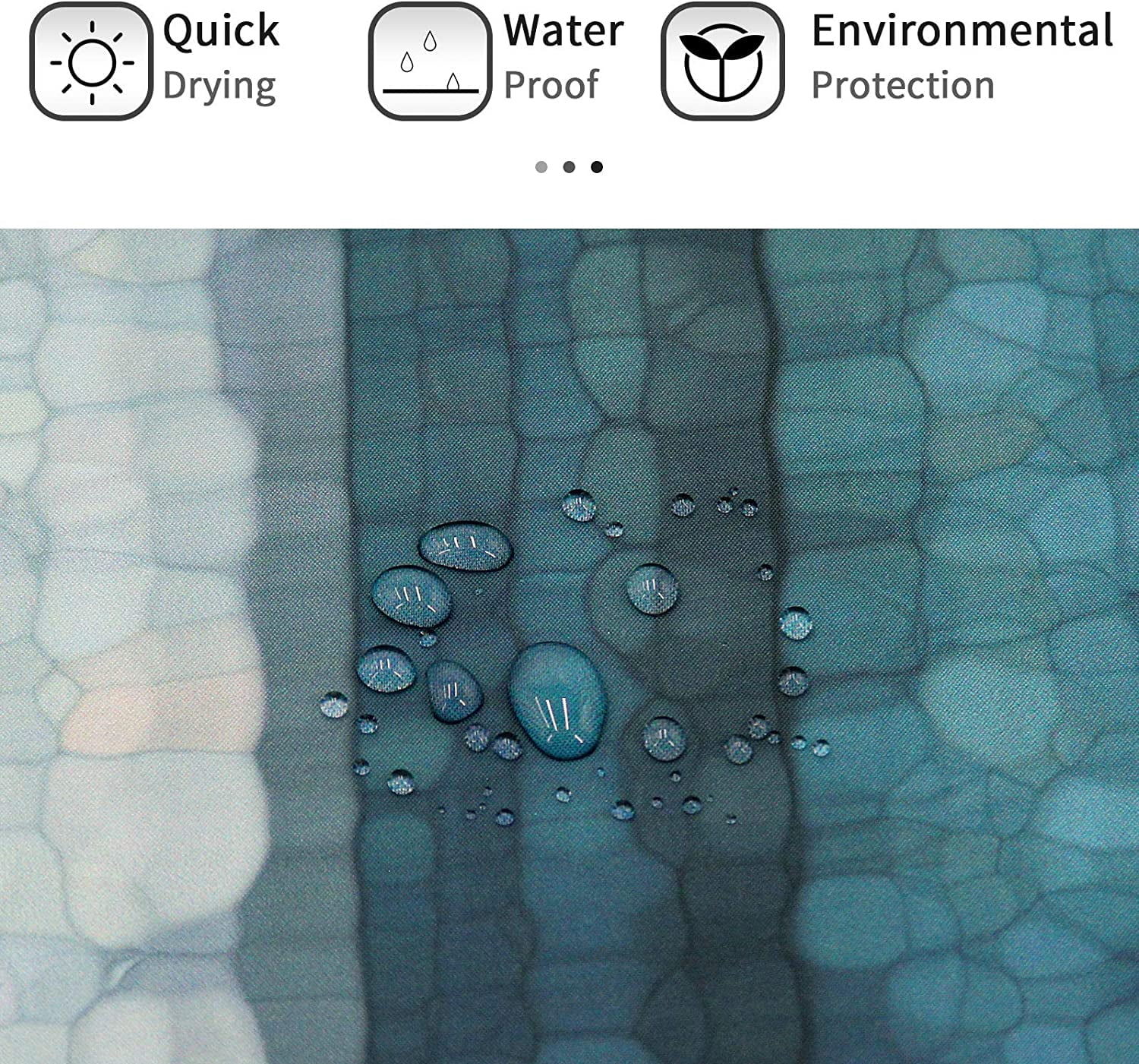 Blue Striped Shower Curtain, Modern Elegant Neon Blue Shower Curtain Set with Hooks, Abstract Mosaic Glass Texture Dark Stripe Art Decorative Waterproof Fabric Bathroom Decor, 72" W x 72" L