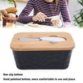 thumbnail image 5 of BIMZUC 600ml Ceramic Butter Dish with Double‑Sealed Lid, Built‑in Cutter, Dishwasher Safe – Kitchen Countertop Butter Keeper, 5 of 6