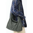 thumbnail image 2 of Women Men Corduroy Tote Bag Large Corduroy Shoulder Bag Clutch Casual Tote Purse Soft Corduroy Crossbody Hobo Bag Handbags, 2 of 7