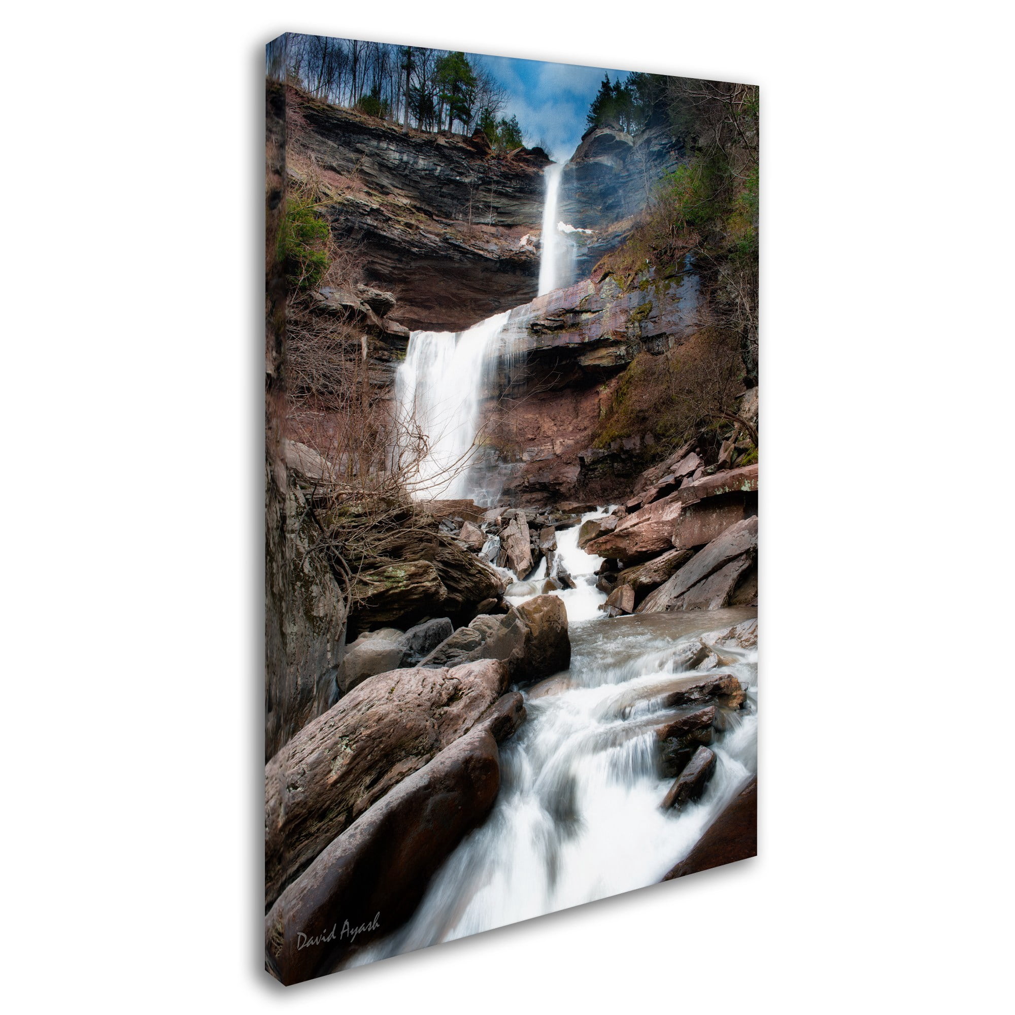 Trademark Fine Art "Katerskill Fall" Canvas Art by David Ayash