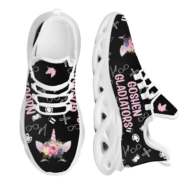 Teacher Principal Design Ladies Non-Slip Running Sneakers Eduional Tools Pattern Mesh Swing Shoes for Women Gifts