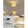 thumbnail image 2 of FSLiving RV Drum Shape Wall Light Zipper Switch Crystal 12V Retro Black RV Decorative Ceiling Light Hallway Light Fixtures Ceiling Mount, E26 E27 Industrial Semi Flush Mount for RV Camper, 2 of 6