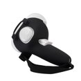 thumbnail image 1 of Empuñadura protectora de diseño compatible con 2 accesorios de controlador Cubierta protectora de empuñadura antiproyección con correa ajustable (negro), 1 of 5