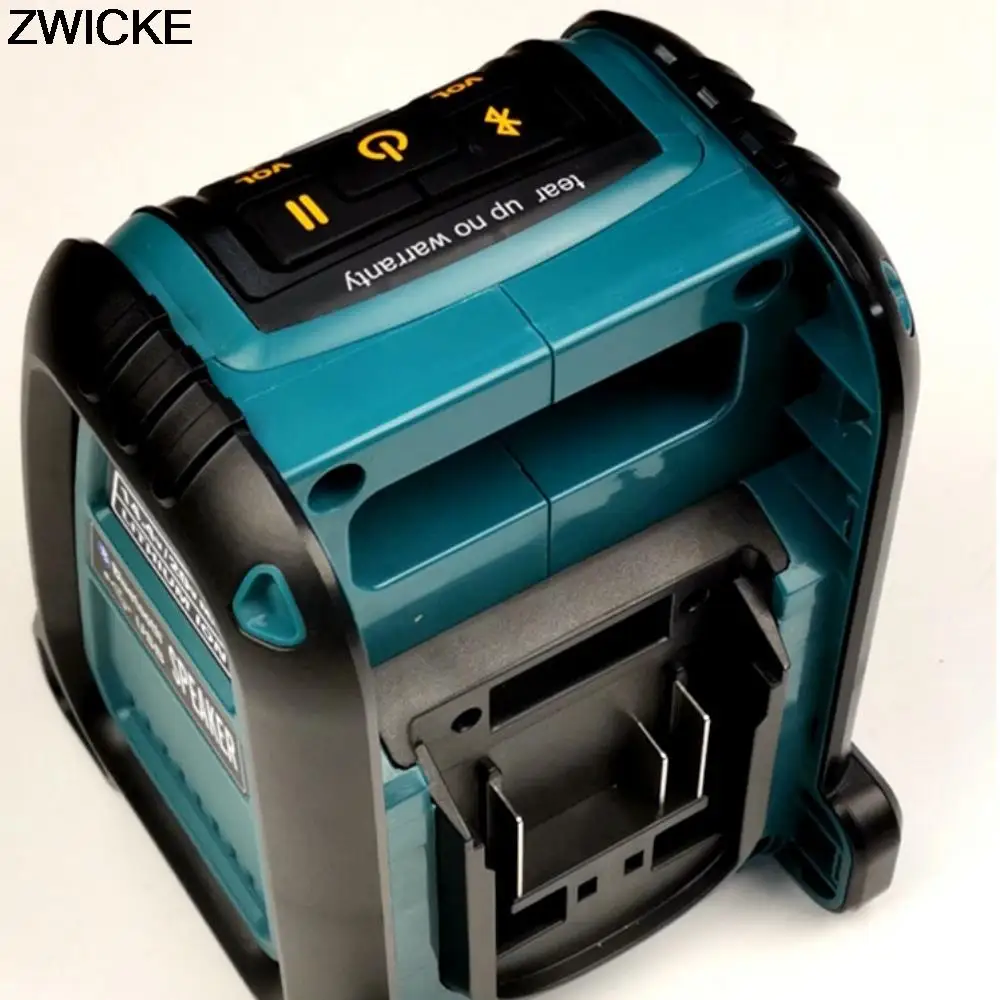 Portabl Bluetooth Speaker Player for Makita Dewalts Bosch Milwaukee 14.4-18V Lithium Battery Power Tool Charger 21v 18v 4Ah Outdoor Wireless Speaker with rechargeable