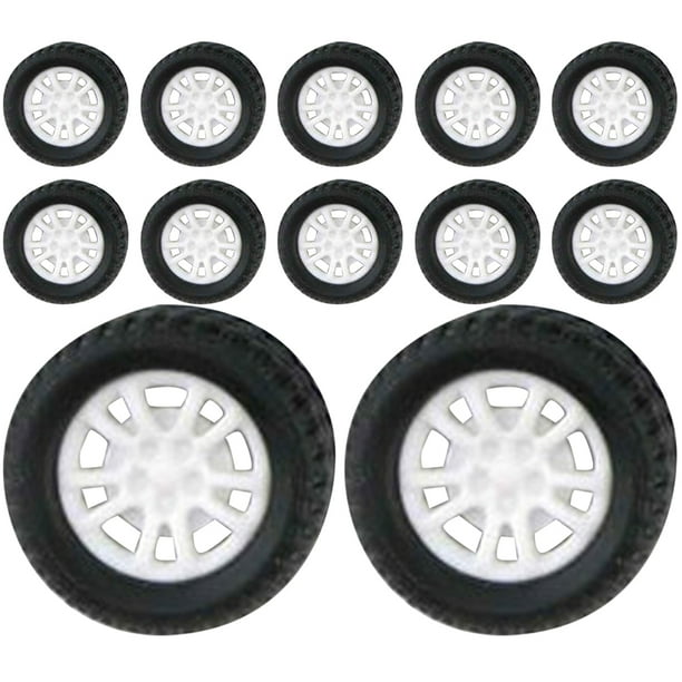 HOMEMAXS 30Pcs Toy Wheels Toy Car Wheels Replacement Car Wheels DIY Car