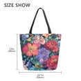 thumbnail image 5 of FORMRS Womens Canvas Tote Bag with Zipper Inner Pocket Shoulder Handbag, Serene Floral Pattern, 5 of 7