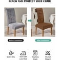 thumbnail image 5 of Chair Covers Set of 6, Western Cow Print Brown Stretchable Parsons Chair Slipcovers Removable Kitchen Chair Protector for Dining Room Animals Cowhide Vintage, 5 of 6