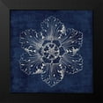 thumbnail image 2 of Wild Apple Portfolio 12x12 Black Modern Framed Museum Art Print Titled - Rosette V Indigo, 2 of 5