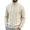 Beige, variant on Men's Full Zip Jacket Cable Knit Solid High Collar Cardigan Sweater Coat Fall Winter Casual Outerwear Long Sleeve, 5XL Black