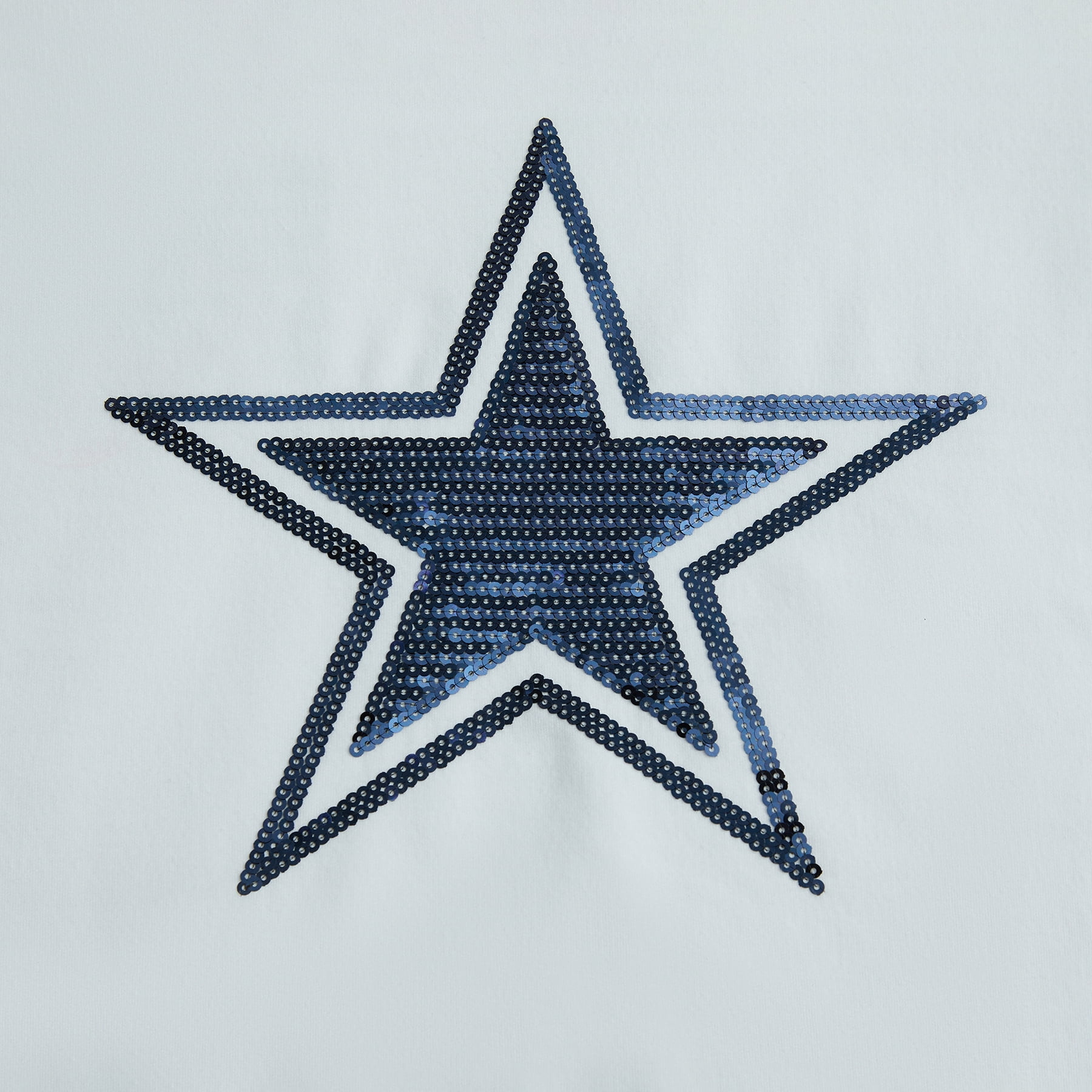 NFL Womens Dallas Cowboys Cozy Sequin Crew Neck Sweatshirt