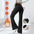 thumbnail image 4 of Fleece Lined Pants Women Winter Thermal Sherpa Warm Flare Leggings Comfy Soft High Waisted Yoga Pants with Pockets, 4 of 8