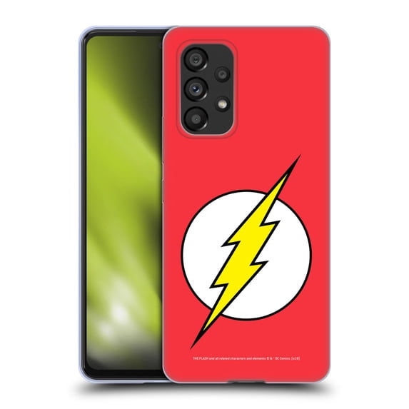 Head Case Designs Officially Licensed The Flash DC Comics Logo Plain Soft Gel Case Compatible with Samsung Galaxy A53 5G (2022)