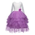 thumbnail image 5 of Toddler Baby Flower Girls Beaded Lace Backless A-Line Princess Tutu Tulle Party Dress, 5 of 5